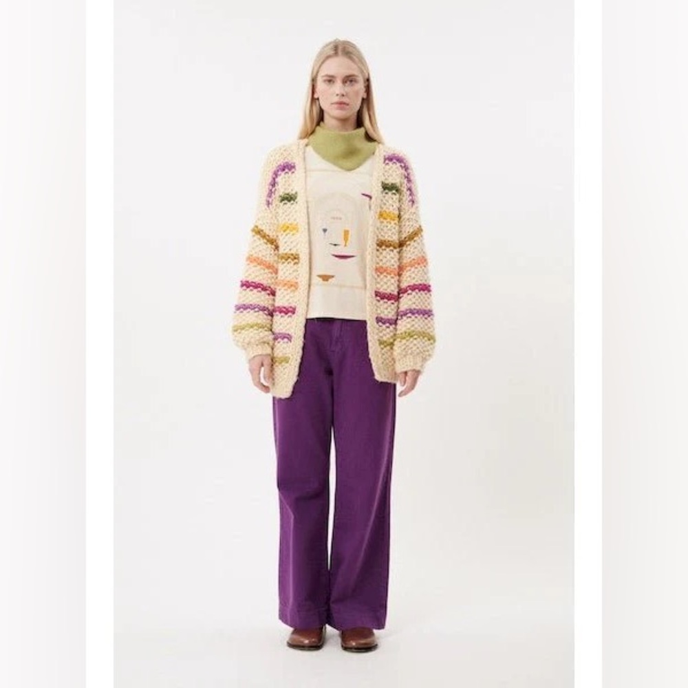 FRNCH Paris Lobelia Cardigan Rainbow Stripe
